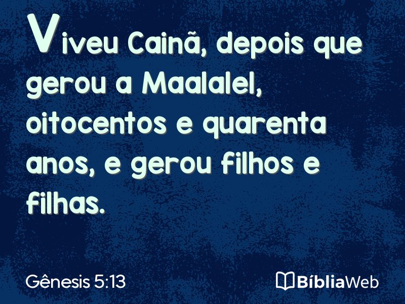 Gênesis 5:13 em imagem para compartilhar