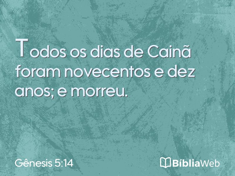 Gênesis 5:14 em imagem para compartilhar