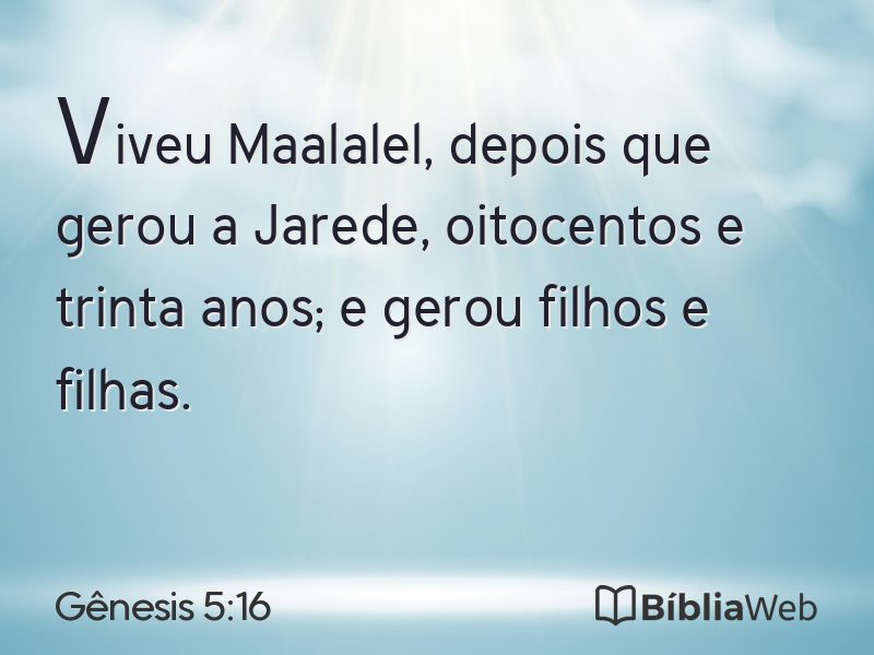 Gênesis 5:16 em imagem para compartilhar