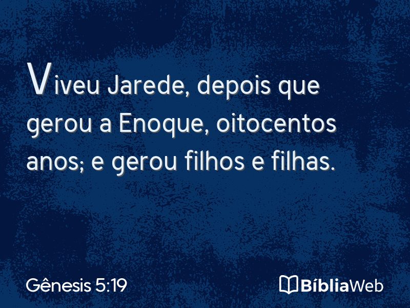 Gênesis 5:19 em imagem para compartilhar