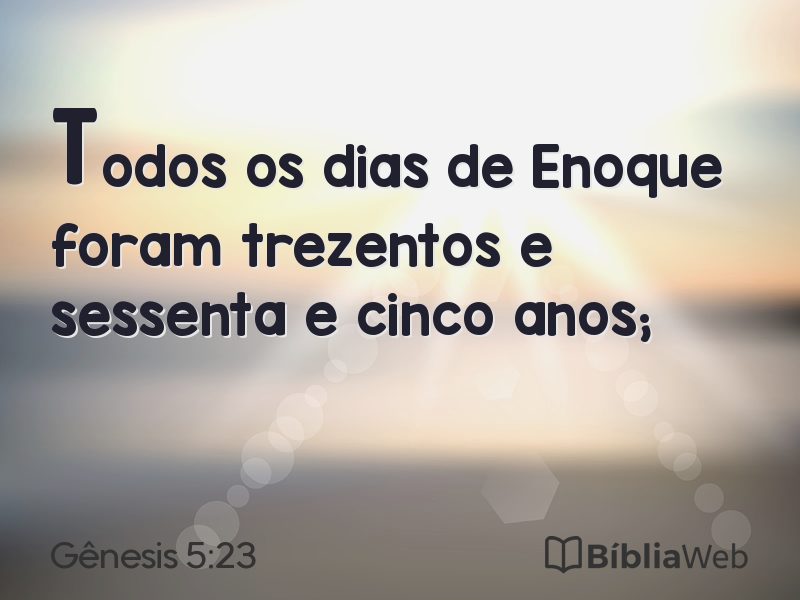 Gênesis 5:23 em imagem para compartilhar