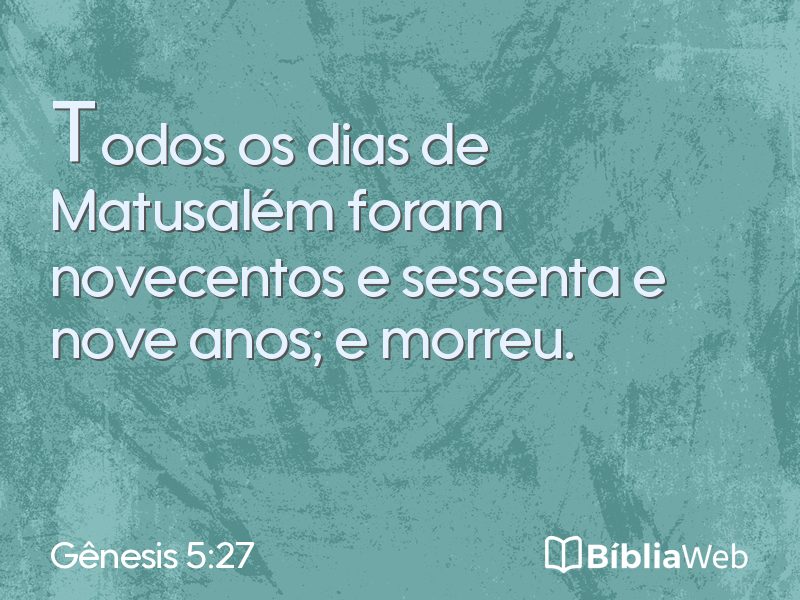 Gênesis 5:27 em imagem para compartilhar
