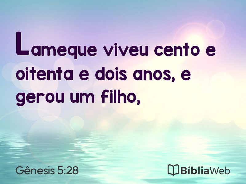 Gênesis 5:28 em imagem para compartilhar