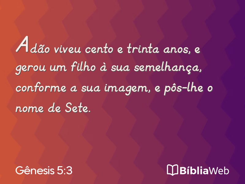 Gênesis 5:3 em imagem para compartilhar