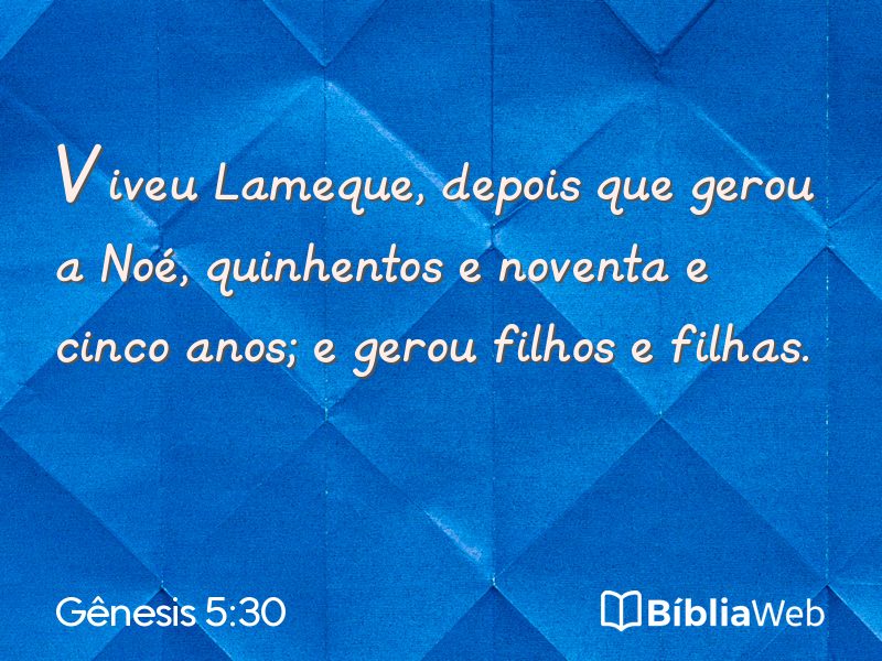 Gênesis 5:30 em imagem para compartilhar