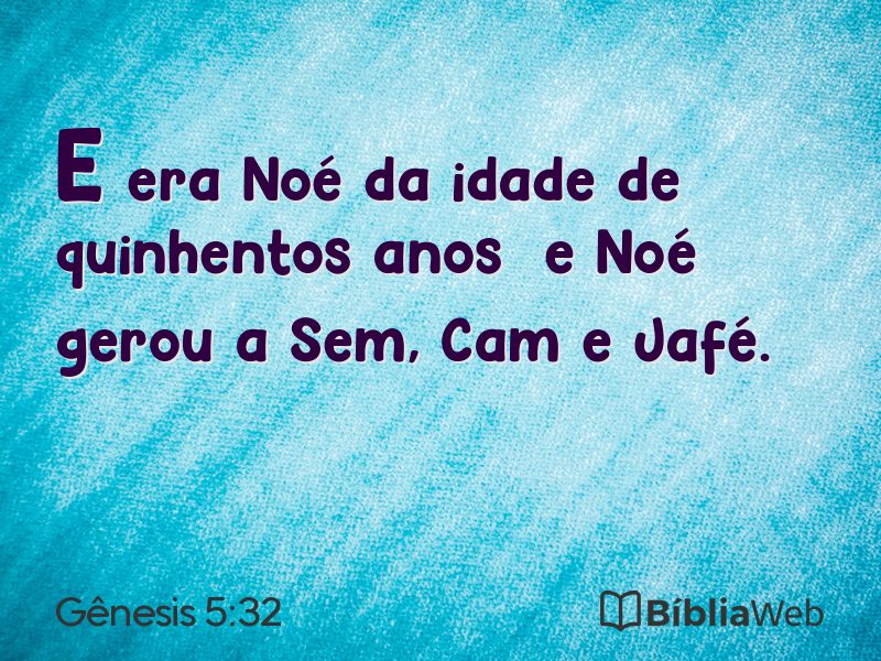 Gênesis 5:32 em imagem para compartilhar