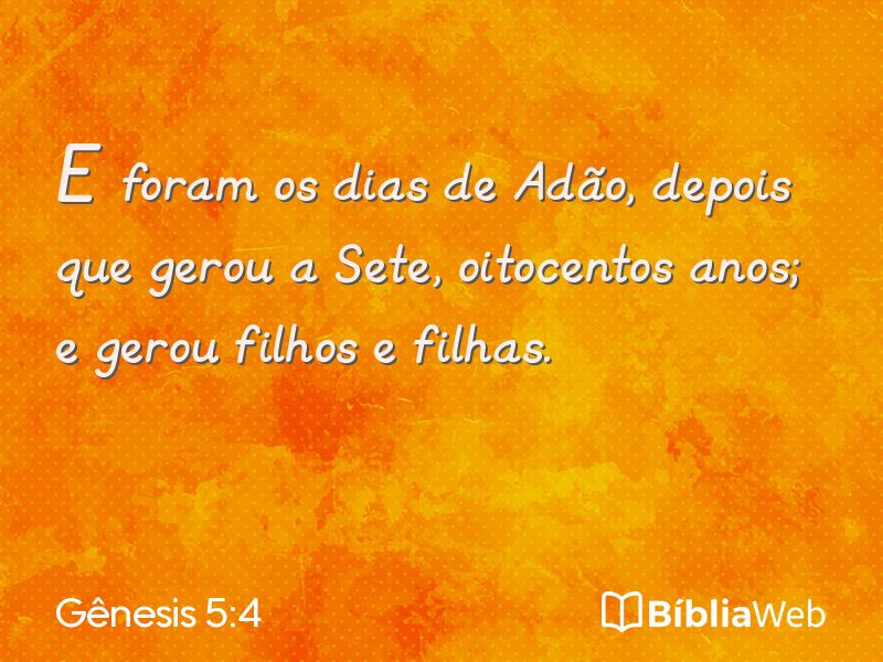 Gênesis 5:4 em imagem para compartilhar