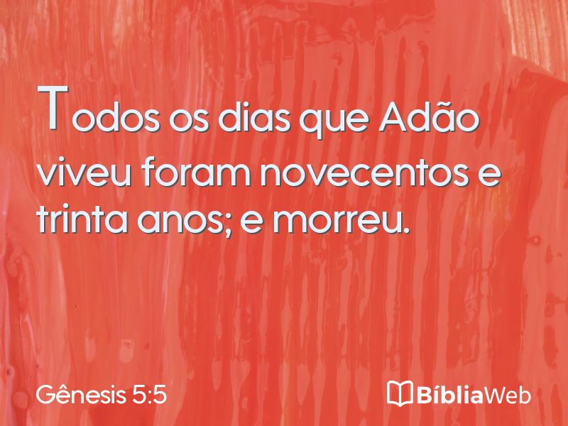 Gênesis 5:5 em imagem para compartilhar