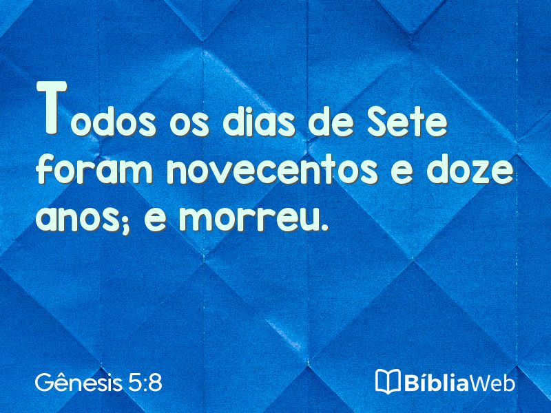 Gênesis 5:8 em imagem para compartilhar