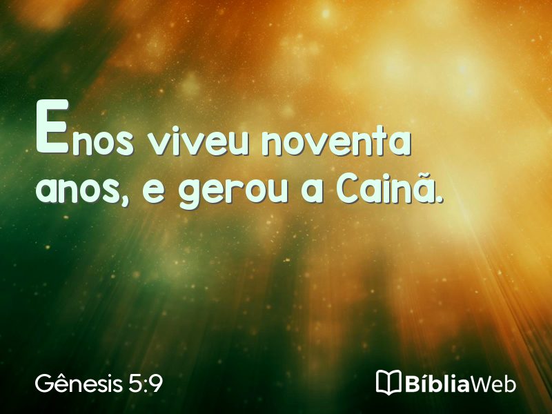 Gênesis 5:9 em imagem para compartilhar