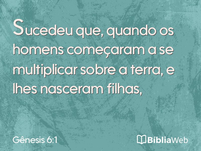 Gênesis 6:1 em imagem para compartilhar
