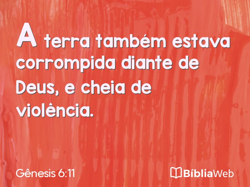 Gênesis 6:11 em imagem para compartilhar