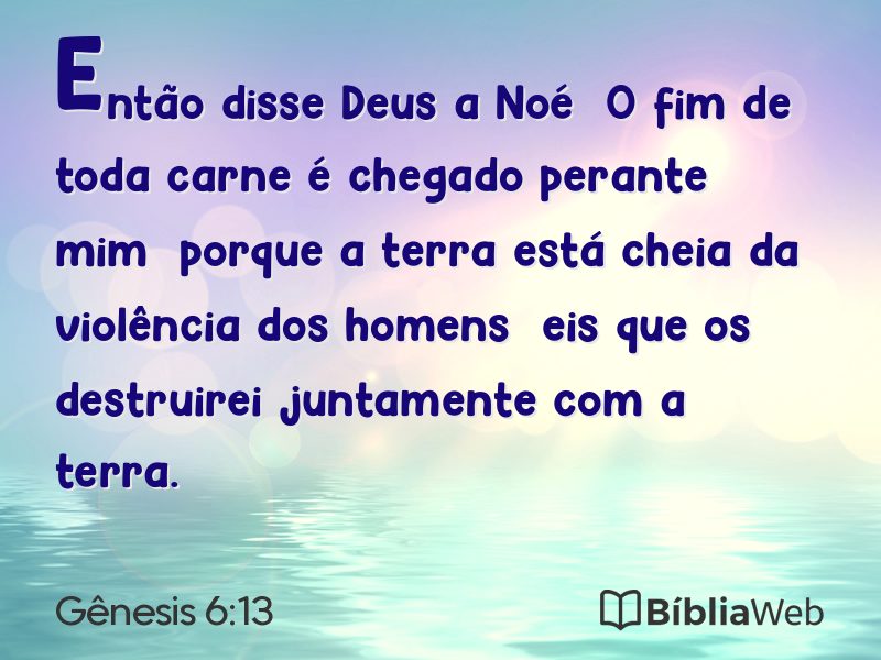 Gênesis 6:13 em imagem para compartilhar