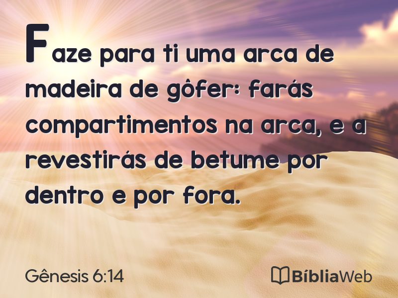Gênesis 6:14 em imagem para compartilhar