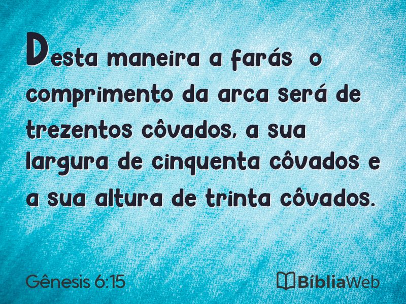 Gênesis 6:15 em imagem para compartilhar