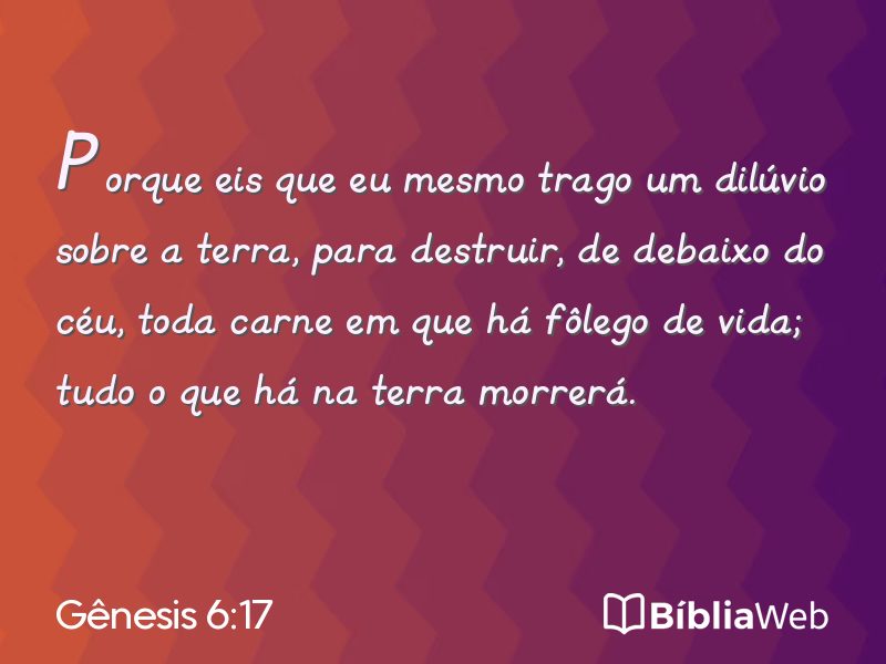 Gênesis 6:17 em imagem para compartilhar