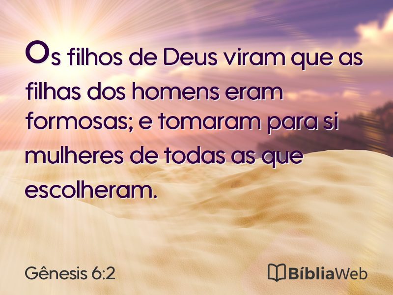 Gênesis 6:2 em imagem para compartilhar