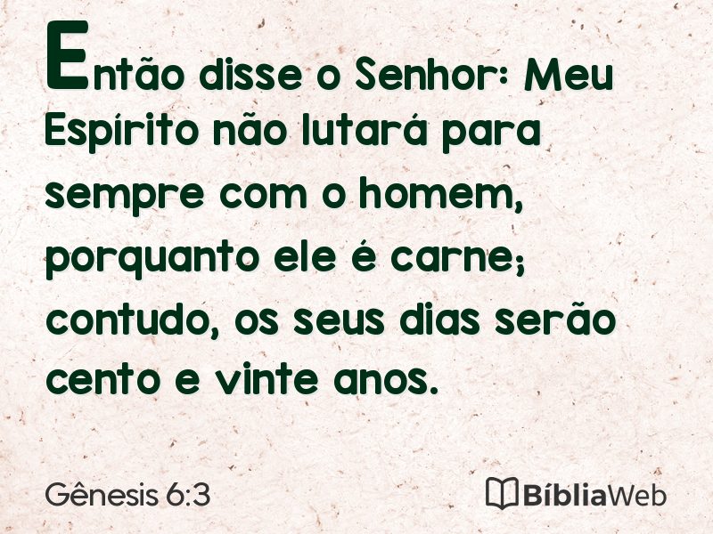 Gênesis 6:3 em imagem para compartilhar