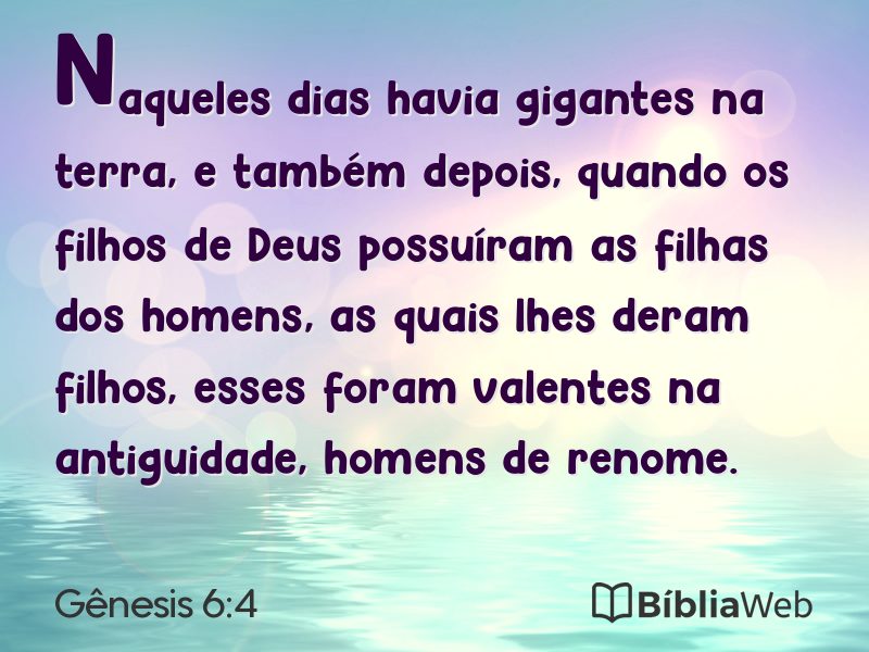 Gênesis 6:4 em imagem para compartilhar