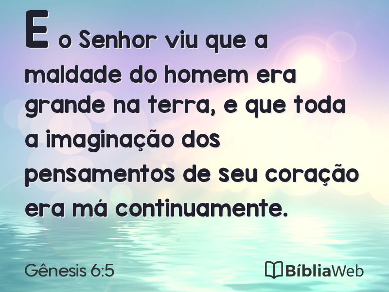 Gênesis 6:5 em imagem para compartilhar