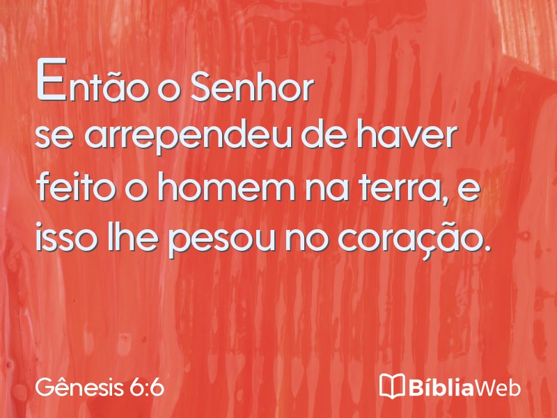 Gênesis 6:6 em imagem para compartilhar