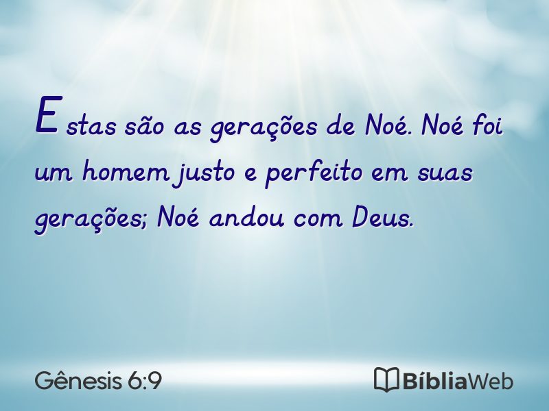 Gênesis 6:9 em imagem para compartilhar