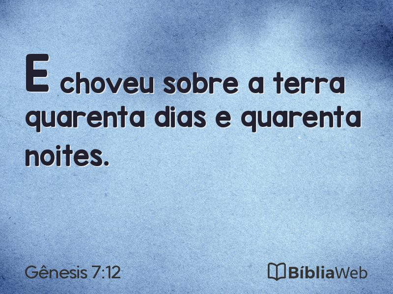 Gênesis 7:12 em imagem para compartilhar
