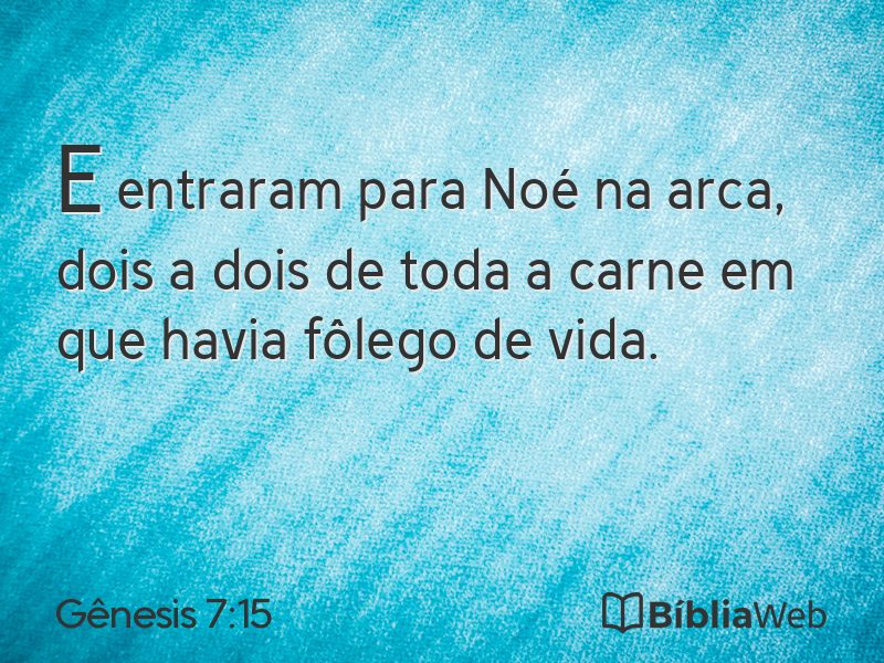 Gênesis 7:15 em imagem para compartilhar