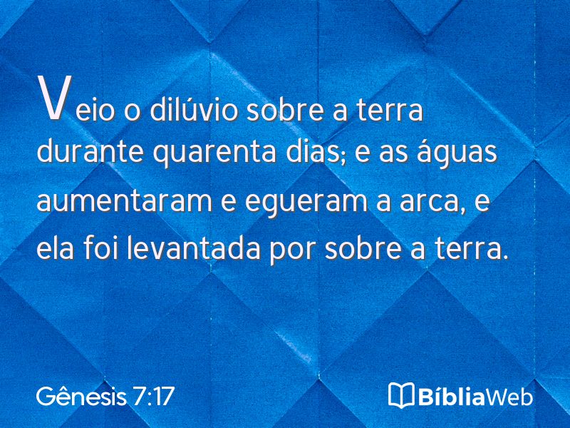 Gênesis 7:17 em imagem para compartilhar
