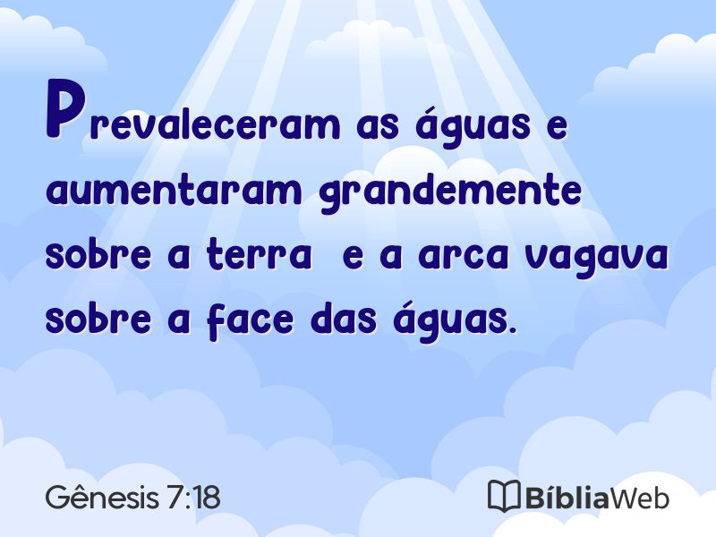 Gênesis 7:18 em imagem para compartilhar