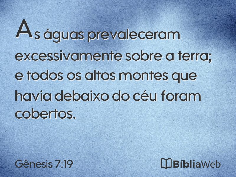 Gênesis 7:19 em imagem para compartilhar