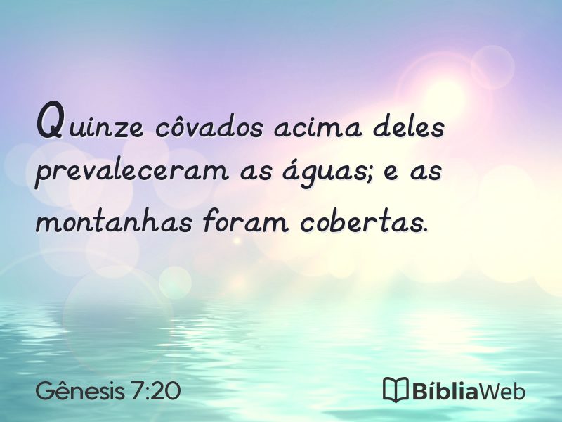 Gênesis 7:20 em imagem para compartilhar