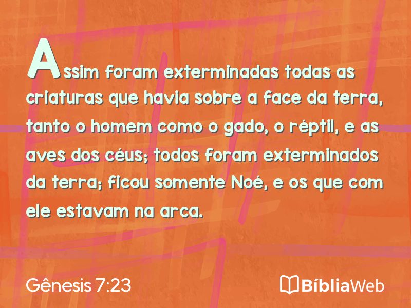 Gênesis 7:23 em imagem para compartilhar