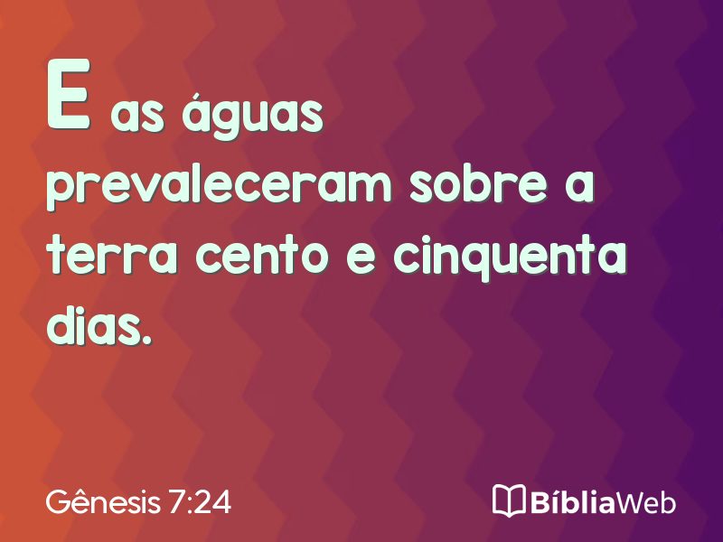Gênesis 7:24 em imagem para compartilhar