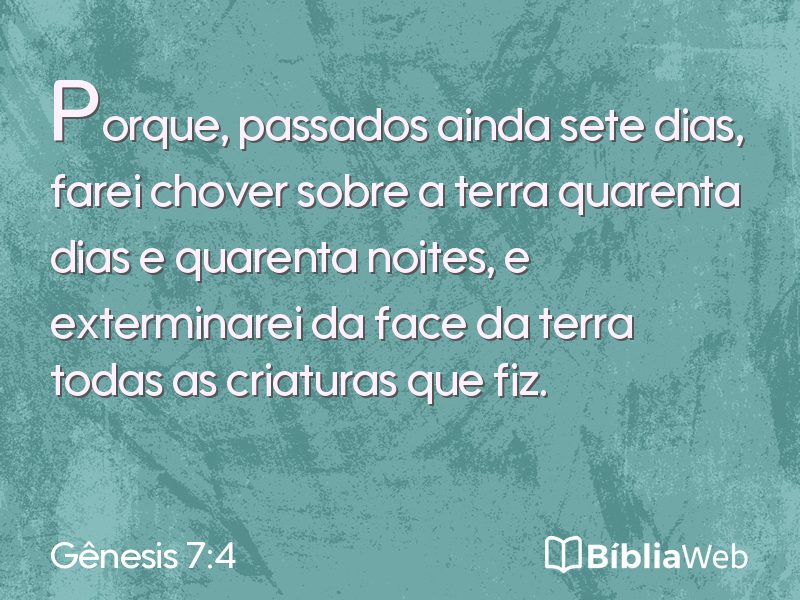 Gênesis 7:4 em imagem para compartilhar