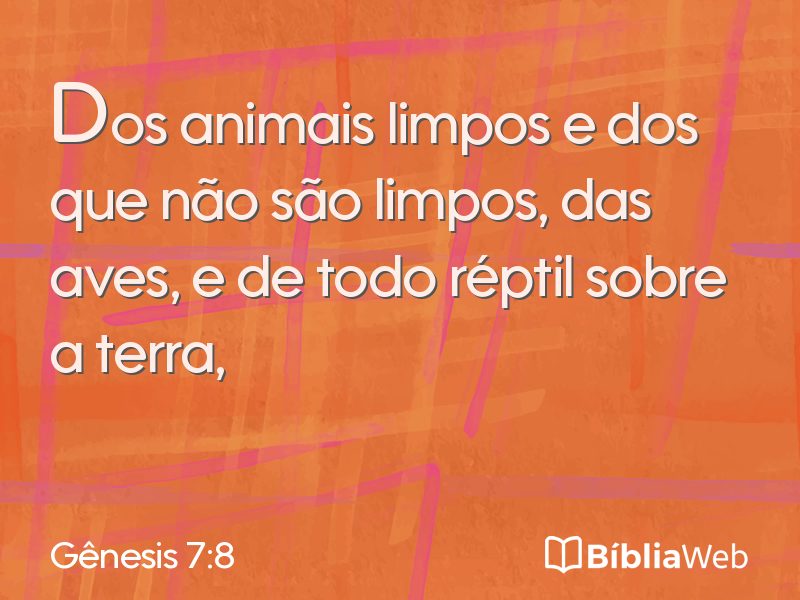 Gênesis 7:8 em imagem para compartilhar