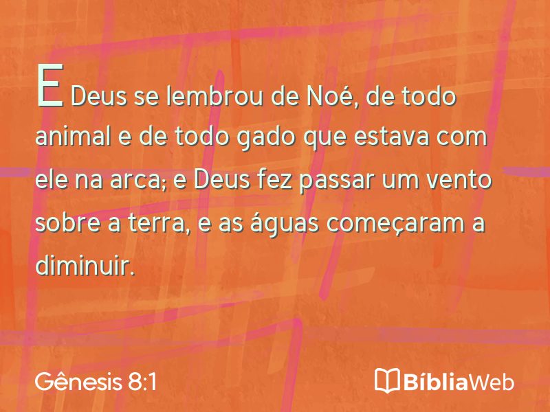Gênesis 8:1 em imagem para compartilhar