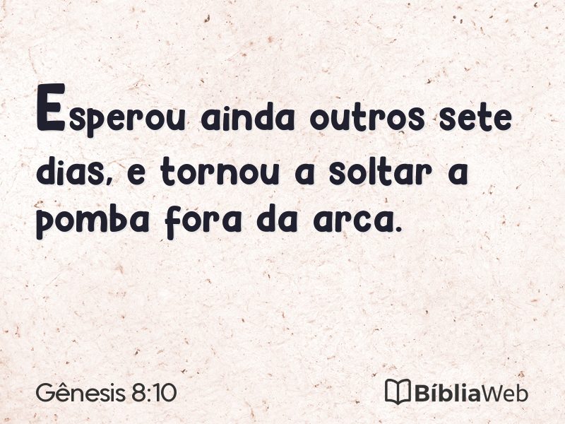 Gênesis 8:10 em imagem para compartilhar