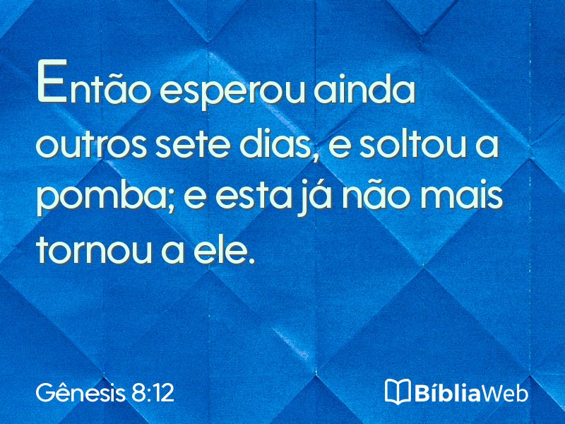 Gênesis 8:12 em imagem para compartilhar
