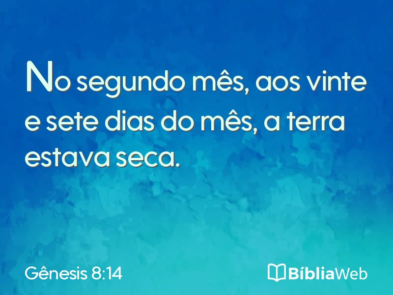 Gênesis 8:14 em imagem para compartilhar