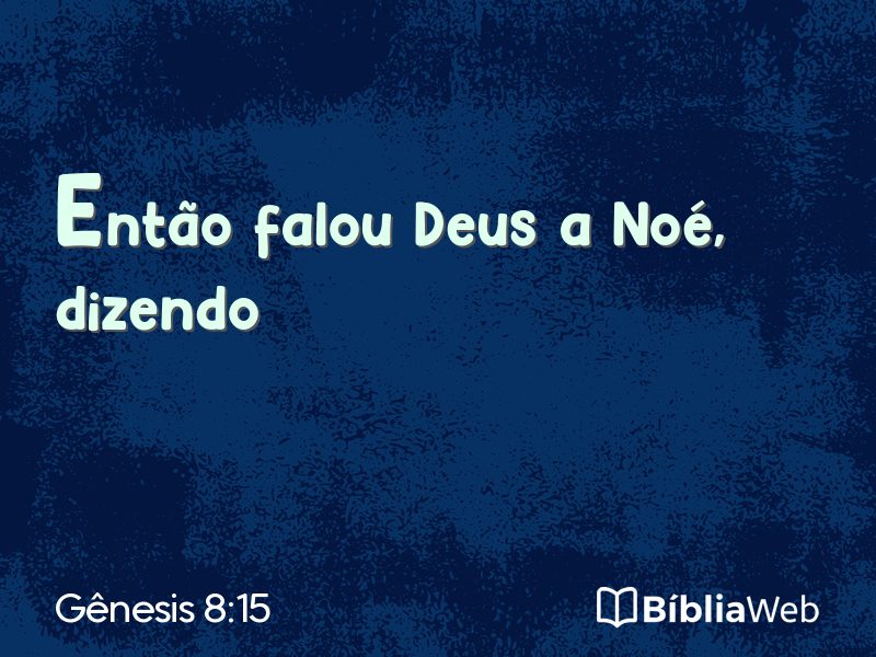 Gênesis 8:15 em imagem para compartilhar
