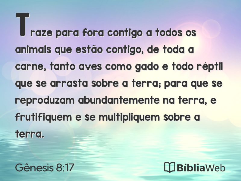 Gênesis 8:17 em imagem para compartilhar