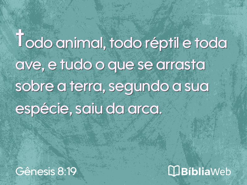 Gênesis 8:19 em imagem para compartilhar