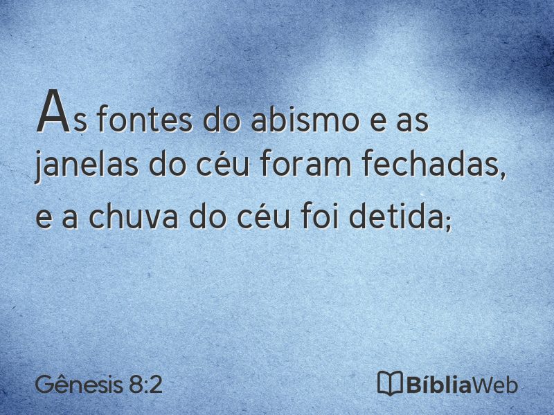 Gênesis 8:2 em imagem para compartilhar