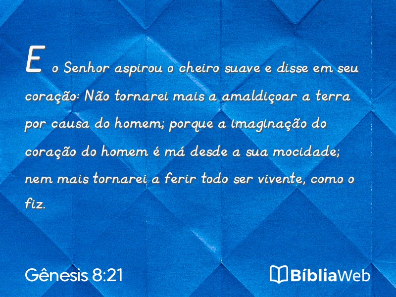 Gênesis 8:21 em imagem para compartilhar