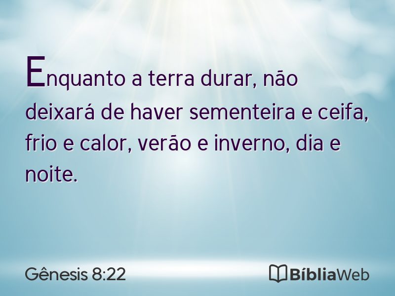 Gênesis 8:22 em imagem para compartilhar