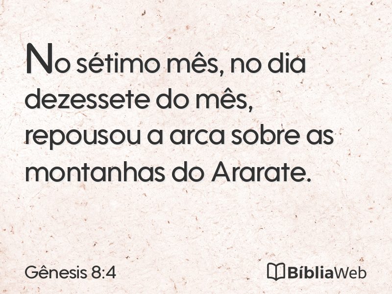 Gênesis 8:4 em imagem para compartilhar