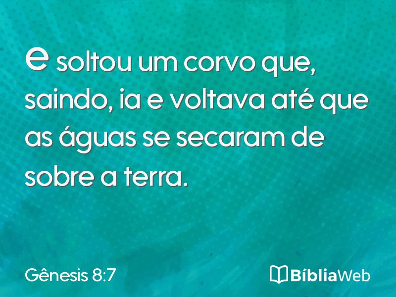 Gênesis 8:7 em imagem para compartilhar