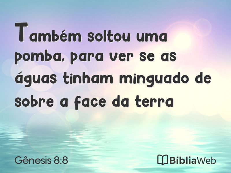 Gênesis 8:8 em imagem para compartilhar