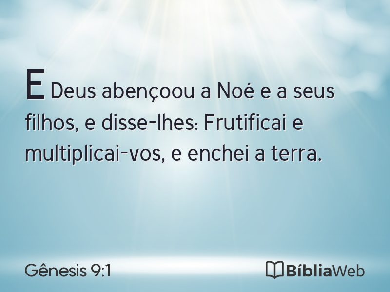 Gênesis 9:1 em imagem para compartilhar